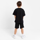 Комплект для мальчика (футболка, шорты) KAFTAN "Hype", рост 134-140, цвет чёрный - Фото 2