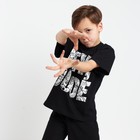 Комплект для мальчика (футболка, шорты) KAFTAN "Hype", рост 134-140, цвет чёрный - Фото 4
