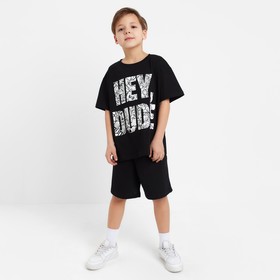 Комплект для мальчика (футболка, шорты) KAFTAN "Hype", рост 164-170, цвет чёрный