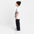 Комплект для мальчика (футболка, брюки) KAFTAN "Hype", рост 134-140, цвет белый/чёрный - Фото 2