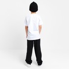 Комплект для мальчика (футболка, брюки) KAFTAN "Hype", рост 134-140, цвет белый/чёрный - Фото 3