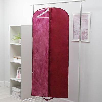 Чехол для одежды, 60×140 см, спанбонд, цвет бордо