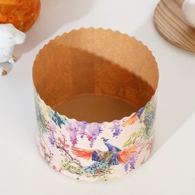 Форма для выпечки кулича Деко-про «Павлины», бумага, 13.4?10 см, разноцветная (комплект 1400 шт)