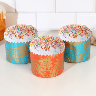 Форма для кулича бумажная Деко-про «Сказочный лес», 11×8.5 см, МИКС