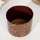 Форма для выпечки кулича бумажная Деко-про «Райский сад», 12.4×10 см, одноразовая, коричневая - Фото 3