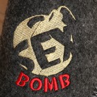 Тапочки для бани серые с вышивкой "SEX bomb" женские (26 см внутр. стелька) - Фото 3