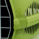 Переноска для животных до 12 кг "Пижон" 49х33х32см, металлическая дверь, оливковая - Фото 5