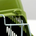 Переноска для животных до 12 кг "Пижон" 49х33х32см, металлическая дверь, оливковая - Фото 7