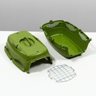 Переноска для животных до 12 кг "Пижон" 49х33х32см, металлическая дверь, оливковая - Фото 9