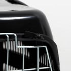 Переноска для животных до 12 кг "Пижон" 49х33х32см, металлическая дверь, черная - Фото 6