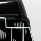 Переноска для животных до 12 кг "Пижон" 49х33х32см, металлическая дверь, черная - Фото 7