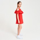 Платье для девочки MINAKU: Cotton Collection цвет терракот, рост 104 - Фото 3