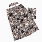 Набор для сауны Этель "Леопард" парео с бантиком+полотенце 80х150 см+повязка,100% хл 7620926