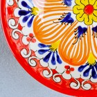 Конфетница Риштанская Керамика "Цветы", красная - фото 4349979