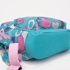 Рюкзак детский на молнии, наружный карман, светоотражающая полоса, цвет бирюзовый - Фото 3