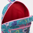 Рюкзак детский на молнии, наружный карман, светоотражающая полоса, цвет бирюзовый - Фото 4