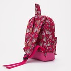 Рюкзак детский на молнии, наружный карман, светоотражающая полоса, цвет розовый - фото 24996643