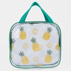 Косметичка на молнии, цвет зелёный/прозрачный 7745776