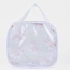 Косметичка для бассейна на молнии, средний размер, с принтом, прозрачная/белая - фото 48115484