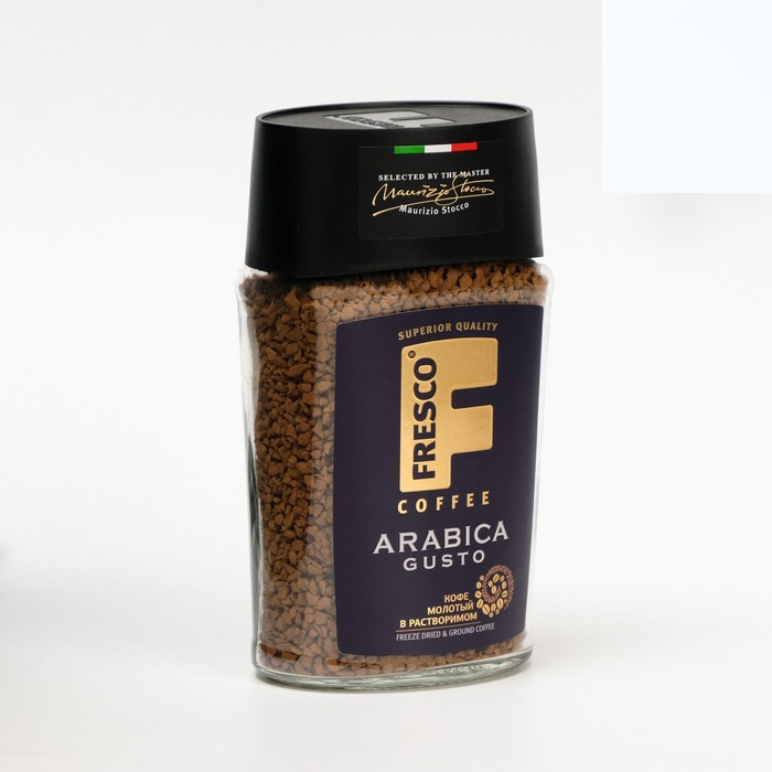 Кофе FRESCO Arabica Gusto, сублимированный, с добавлением молотого, 95 г - Фото 1