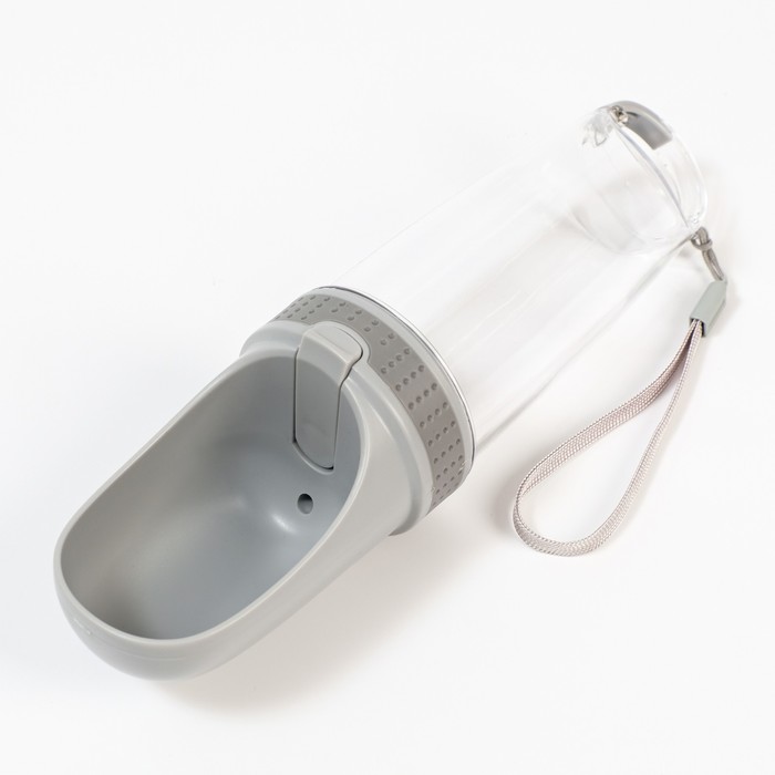 Поилка прогулочная 350 мл, серая - Фото 1