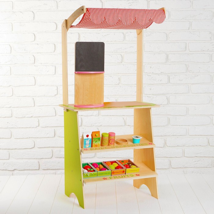 УЦЕНКА Игровой набор «Играем в магазин», деревянные продукты в наборе - Фото 1