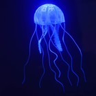 Декор для аквариума "Медуза" силиконовая, флуоресцентная, 5 х 5 х 15 см, синяя - Фото 2