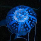 Декор для аквариума "Медуза" силиконовая, флуоресцентная, 5 х 5 х 15 см, синяя - Фото 5