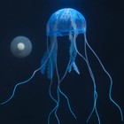 Декор для аквариума "Медуза" силиконовая, флуоресцентная, 5 х 5 х 15 см, синяя - Фото 7
