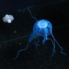 Декор для аквариума "Медуза" силиконовая, флуоресцентная, 5 х 5 х 15 см, синяя - Фото 8
