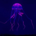 Декор для аквариума «Медуза», 5×5×15 см, с неоновым эффектом, силикон, фиолетовая - Фото 2