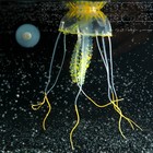 Декор для аквариума "Медуза" силиконовая, с неоновым эффектом, 5 х 5 х 15 см, оранжевая - фото 11344953