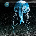 Декор для аквариума "Медуза" силиконовая, с неоновым эффектом, 10 х 10 х 20,5 см, синяя - фото 11344958