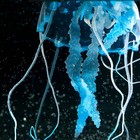 Декор для аквариума "Медуза" силиконовая, с неоновым эффектом, 10 х 10 х 20,5 см, синяя - фото 11344959