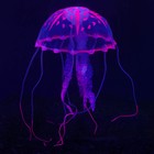 Декор для аквариума "Медуза" силиконовая, с неоновым эффектом, 10 х 10 х 20,5 см, фиолетовая   71088 - фото 11344963