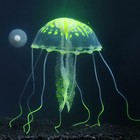 Декор для аквариума "Медуза" силиконовая, флуоресцентная, 10 х 10 х 20,5 см, желтая - Фото 7