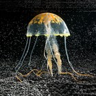 Декор для аквариума "Медуза" силиконовая, с неоновым эффектом, 10 х 10 х 20,5 см, оранжевая - фото 318850030