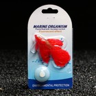 Декор для аквариума «Бойцовая рыбка», 8×1.5×5.2 см, с неоновым эффектом, красный - Фото 2