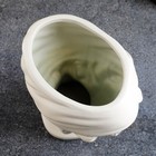 Кашпо - ваза "Лицо с повязкой" 21х18х14см, бело-золотое 7387206