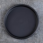 Поддон керамический для цветочного горшка до 10,5 см, черный, 12 см - фото 8876976