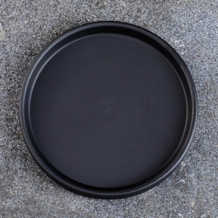 Поддон керамический для цветочного горшка до 10,5 см, черный, 12 см - фото 1911719517