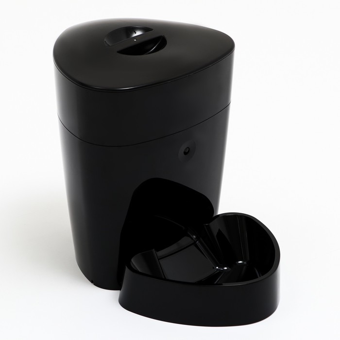 Умная автокормушка, контейнер 4 л, 2 кг сухого корма, функция записи голоса, черная - Фото 1