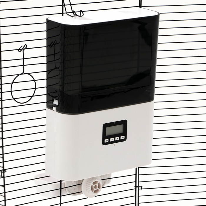 Умная автокормушка для животных, с креплением на клетку, с функцией записи голоса - Фото 1