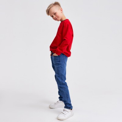 Джемпер для мальчика MINAKU: Casual Collection KIDS, красный, рост 128 см