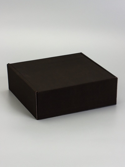 Коробка самосборная, чёрная, для подарков, хранения и отправки посылок, 23×23×8 см