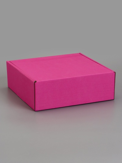 Коробка самосборная, розовая, для подарков, хранения и отправки посылок, 23×23×8 см
