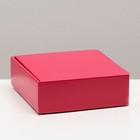Коробка самосборная, красная, 23 х 23 х 8 см - фото 318850249
