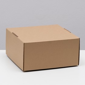 Коробка самосборная, крафт, бурая, 23 х 23 х 12 см