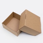 Коробка самосборная, крафт, бурая, 23 х 23 х 12 см - Фото 3