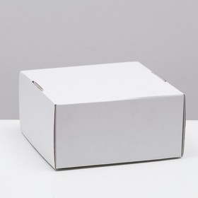 Коробка самосборная, крафт, белая, 23 х 23 х 12 см